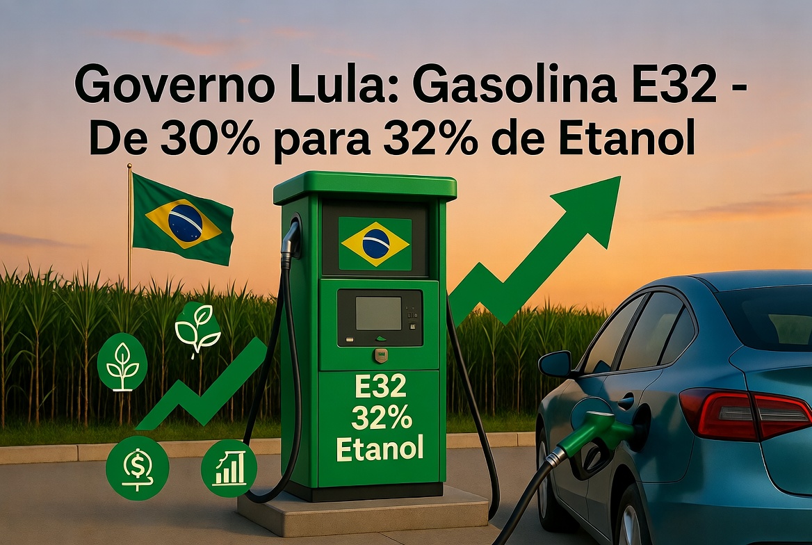 Governo Lula eleva mistura de etanol na gasolina para 32%